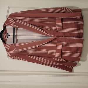 Torrid Pink Rose Stripe Light Weight Boyfriend Blazer sz x2